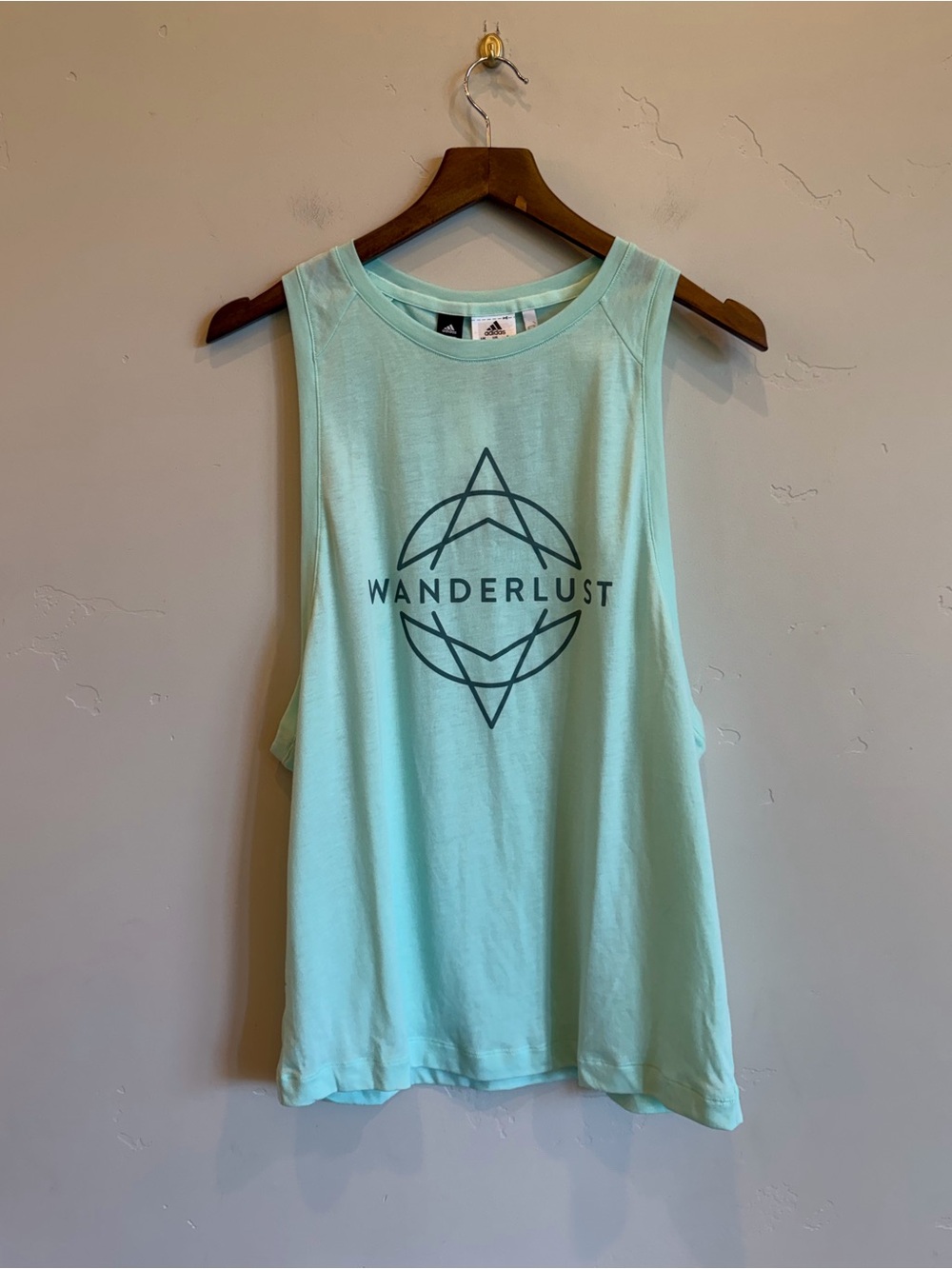 ADIDAS Light Teal Climalite Wanderlust Tank Top